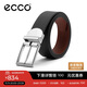 愛(ài)步（ECCO）男士方扣牛皮皮帶禮盒商務(wù)休閑腰帶黑色910589290922黑色/深棕色