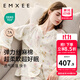 嫚熙（EMXEE）春秋孕婦哺乳款睡衣產(chǎn)后彈力絲麻棉月子服家居服 綺幻花信-兩件套（無(wú)哺乳口） L
