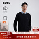 BOSS博斯【100%棉】男士棉質(zhì)毛圈布寬松圓領(lǐng)衛衣 404-深藍色 M