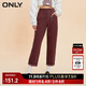 ONLY冬季男友風(fēng)百搭高腰哈倫褲九分牛仔褲女|123449047 E14 深紅木色 M (165) 68A
