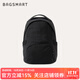 BAGSMART書(shū)包軟殼雙肩包女初高中生休閑通勤輕便高顏值小背包旅行包電腦包 炭黑（可容納13英寸筆記本）