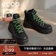 愛(ài)步（ECCO）馬丁靴男鞋 高幫鞋戶(hù)外休閑牛皮男鞋 蹤跡550604 HL 黑色55060451052 41
