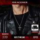 IDEAGEMER925銀十字架項鏈男士個性復古小眾百搭痞帥男生吊墜鎖骨鏈首飾品 十字架吊墜+鈦鋼鏈50CM支持刻字