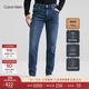 Calvin KleinJeans【磨絨保暖】秋冬男士ck刺繡合體楔形錐形牛仔褲J324365 1A4-牛仔藍 32