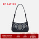 EP雅瑩女包 黔南圖騰單肩斜挎調節腋下包 商場(chǎng)同款B101A 藏青色 均碼