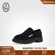 ASH女鞋2024秋季新款MEDUSA真皮中跟樂(lè )福鞋女粗跟一腳蹬復古休閑單鞋 黑色 36