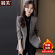 晨芙無(wú)領(lǐng)西裝外套女神范復古氣質(zhì)休閑小個(gè)子氣質(zhì)短款夾棉加厚西服上衣 灰色西裝 常規 L 108-118斤