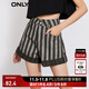 ONLY時(shí)尚百搭高腰卷邊短褲闊腿牛仔褲女|123143016 J19 黑牛仔 S (160) 64A
