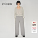 edition【E+輕生活系列】2025秋季新款純棉彎刀衛褲休閑運動(dòng)風(fēng) 中花灰色 S