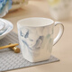 華光國瓷 骨瓷茶杯 辦公室茶杯 簡(jiǎn)約咖啡杯水杯馬克杯 吉祥水杯 灰牡丹+描銀 1頭