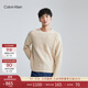 Calvin Klein【簡(jiǎn)約系列】Jeans秋冬男女情侶中性羊毛針織衫毛衣40839ST 2JX-燕麥黃 M