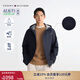 TOMMY HILFIGER25春夏新款男防風(fēng)防水休閑運動(dòng)潮流肌理感耐磨連帽夾克外套 藏青色DW5 L （推薦：150-165斤）