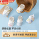 愛(ài)嬰樹(shù)嬰兒鞋子0-6-12個(gè)月到1歲加絨男女寶寶學(xué)步前軟底腳套防滑鞋襪 笑臉藍 四季款 12cm【建議0-12個(gè)月】