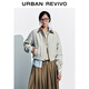 UR冬季新款女裝復古休閑撞色燈芯絨翻領(lǐng)棉服UYY150073 冷灰 S