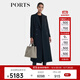 PORTS女裝2024早秋新款中長(cháng)大衣LT9T012UWF147 黑色 L (8)