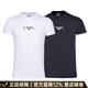 阿瑪尼（ARMANI）奢侈品男裝 男裝短袖t恤男士時(shí)尚休閑修身薄款微彈短袖T恤兩件裝 混色 L 135-155斤