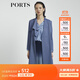 PORTS寶姿 商場(chǎng)同款新品女裝微皺肌理束腰風(fēng)衣LL8T011KFE011 波斯藍 L (8)