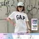 GAP男女裝2025純棉印花logo圓領(lǐng)修身短袖T恤美版856659 白色 XS 美碼 S亞洲碼175/88A
