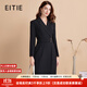 愛特愛（EITIE）高級感簡約通勤百搭小黑裙正式西裝連衣裙秋季新款7507218 極簡黑20 XL 170