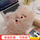 LNGA LANDGRE毛絨可愛(ài)貓咪熱水袋充電式防爆卡通暖水袋女暖寶寶敷肚子暖手寶 卡其天使貓【可拆洗 可插手】