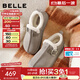 百麗（Belle）復古厚底增高勃肯鞋女2025冬新商場(chǎng)款加毛保暖毛單鞋E6D1DDM5預售 灰色 38