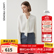 朗姿【朗姿Basic衣櫥】明星同款法式襯衫氣質(zhì)襯衣長(cháng)袖上衣秋季新款女 白色 M