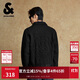 杰克·瓊斯（JACK&JONES） 男裝夾克外套百搭時(shí)尚鋼印壓花寬松休閑純色牛仔外套225357022