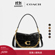 蔻馳（COACH）新款女士Chain Tabby菱格紋絎縫26號鏈條斜挎包真皮女包 B4/黑色