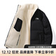 LI-NING GOLF李寧雙面穿棉衣2025秋冬季羊羔毛衣青年時(shí)尚保暖戶(hù)外男女情侶外套 騎士黑 L 120-135