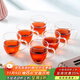 憶壺茶 小茶杯玻璃耐熱品茶杯小品杯品茗杯一口杯玻璃杯帶把手小號杯 150ml品飲杯6只