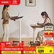 家逸移動(dòng)升降桌站立式工作臺實(shí)木床邊桌折疊電腦桌可移動(dòng)辦公桌書(shū)桌子