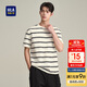 海瀾之家短袖T恤男25撞色條紋時(shí)尚圓領(lǐng)短袖男夏季HNTBJ2J153A