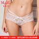 曼妮芬性感蕾絲中低腰三角褲女舒適內褲內襠底褲女生短褲 010 白色 M (160)