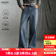 艾諾絲雅詩(shī)【商場(chǎng)同款】2025冬季新品復古丹寧純棉高腰直筒牛仔褲女40933286 牛仔蘭 M