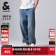 杰克·瓊斯（JACK&JONES）秋季新款百搭簡(jiǎn)約寬松帥氣水洗彈力復古牛仔休閑褲男裝224332116 中藍牛仔E39 常規 中藍牛仔E39 32 175 W32/L32