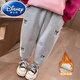迪士尼（Disney）女童褲子秋冬款加絨2025新款寶寶可愛(ài)庫洛米春秋兒童一體絨運動(dòng)褲 灰色【加絨雙邊庫洛米】 110  （建議身高97-106cm）