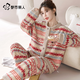 都市麗人睡衣女秋冬季莎粒絨復古感暖絨保暖珊瑚絨可外穿家居服女士