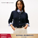 TOMMY HILFIGER【絞花肌理】25秋冬新款女裝羊毛混紡氣質(zhì)圓領(lǐng)針織開(kāi)衫毛衣 【絞花圓領(lǐng)開(kāi)衫】藏青色DW5 S （推薦：100-110斤）