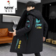 啄木鳥(niǎo)（TUCANO）時(shí)尚中長(cháng)款加厚羽棉絨服男極寒冬裝連帽工裝流行新款冬季外套潮 黑藍色升級加棉款 2XL