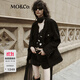 MO&Co.小香風(fēng)重工編織肌理手工流蘇閃蔥墊肩箱型外套小眾千金風(fēng) 黑色 S 160