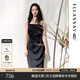 ELLASSAY歌力思經(jīng)典赫本風(fēng)小黑裙夏新款側開(kāi)叉修身顯瘦吊帶連衣裙女Y029 經(jīng)典黑 S