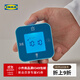宜家（IKEA）KLOCKIS庫克斯鐘溫度計鬧鈴計時(shí)器白色現代簡(jiǎn)約北歐風(fēng) 藍色7x7cm
