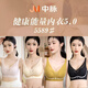 中脈JM健康能量石內衣5.0小胸聚攏調整型收副乳乳膠文胸 妖嬈黑 85A 38B通杯