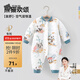 貝肽斯兒童衣服春秋款夾棉連體衣三層空氣棉新生兒寶寶秋裝嬰兒連體衣 熊貓歡頌 80cm