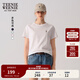 Teenie Weenie小熊2025年白色t恤新款夏季基礎圓領(lǐng)棉短袖上衣女裝 象牙白 M 165