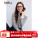 百圖betu女裝冬季新款毛衣半高領(lǐng)氣質(zhì)條紋百搭打底毛衣2410T28 灰條紋 M