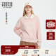 Teenie Weenie小熊女裝衛衣2025年秋季新款氣質(zhì)學(xué)院風(fēng)翻領(lǐng)長(cháng)袖上衣 粉色 S