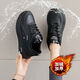 黑色工作鞋女廚師專(zhuān)用廚房防水防滑上班鞋運動(dòng)鞋老爹鞋百搭小黑鞋 黑色加絨 38 標準碼