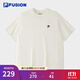 FILA FUSION斐樂(lè )潮牌男子針織短袖衫2025夏季新款時(shí)尚休閑干爽T恤 云白色-WT M 170/92A/M