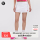 lululemon丨Graphic Pace Rival 女士運動(dòng)圖案款中腰短裙 *長(cháng)款 LW8AOAS 白色 S